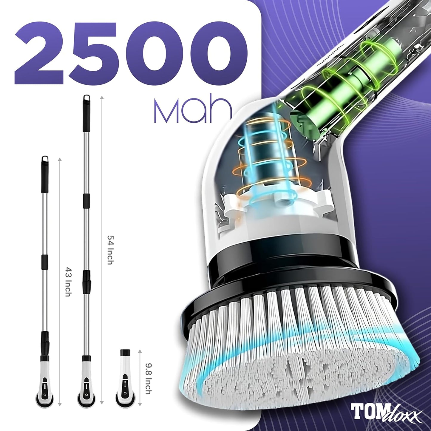 9 In 1 Cordless Electric Spin Scrubber Electric Cleaning Brush