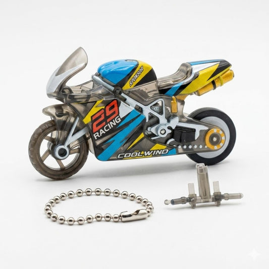 Sparkling Stunt Bike Keychain