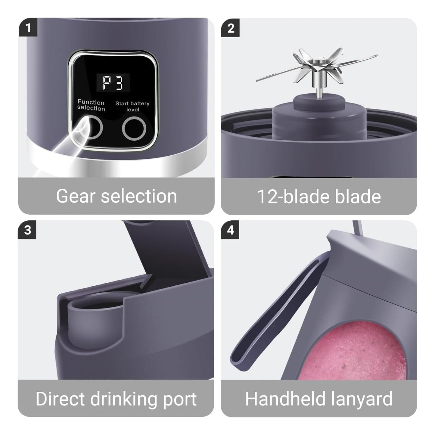 Portable 12 Blade USB Juicer