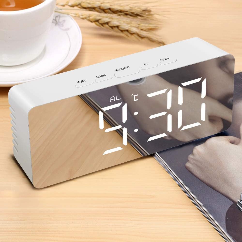 Digital LED Mirror Alarm Clock