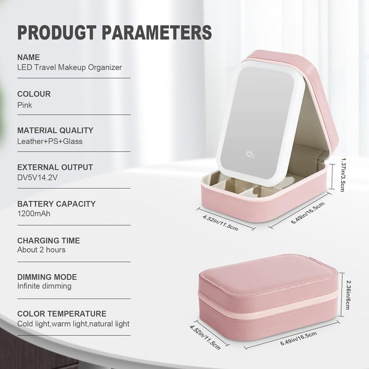 LED Makeup Box With LED Mirror