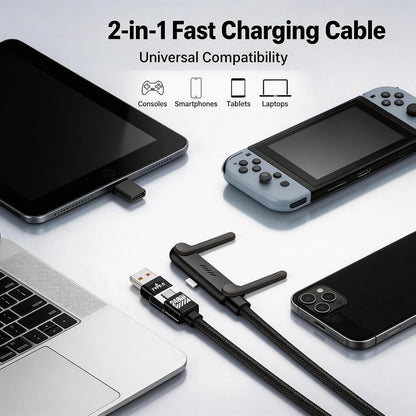 High Speed Type-C Cable With Invisible  Holder