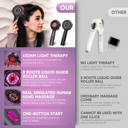 Electric Head Scalp Massager 2 In 1 Scalp Massage Brush And Oil Applicator Electric Head Massager