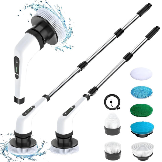 9 In 1 Cordless Electric Spin Scrubber Electric Cleaning Brush