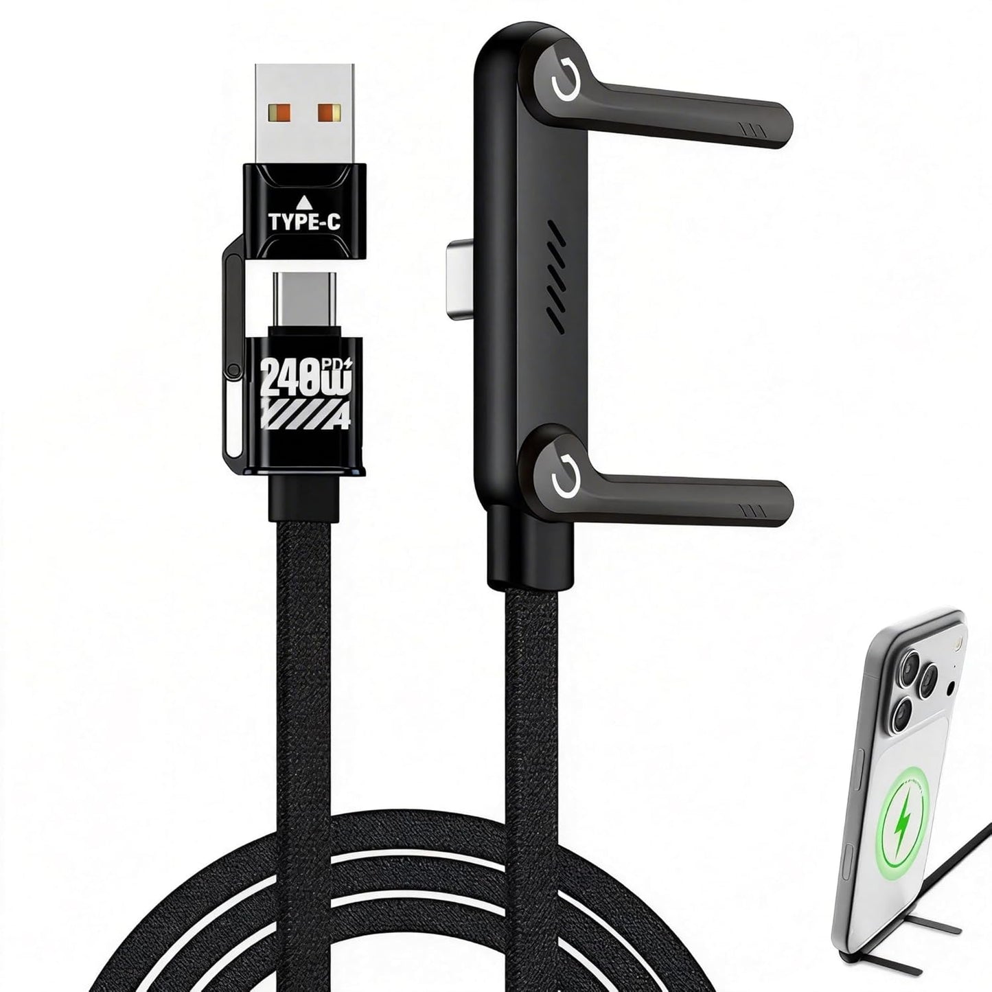 High Speed Type-C Cable With Invisible  Holder