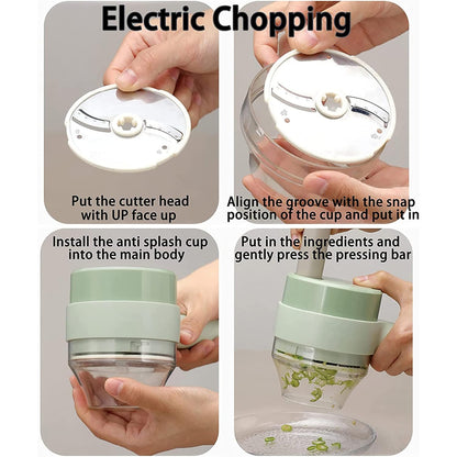 Portable5 in 1 Electric Vegetable Chopper Set