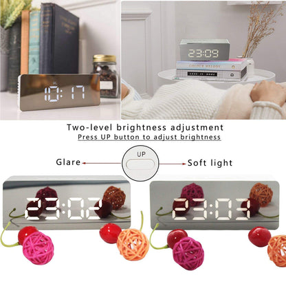 Digital LED Mirror Alarm Clock