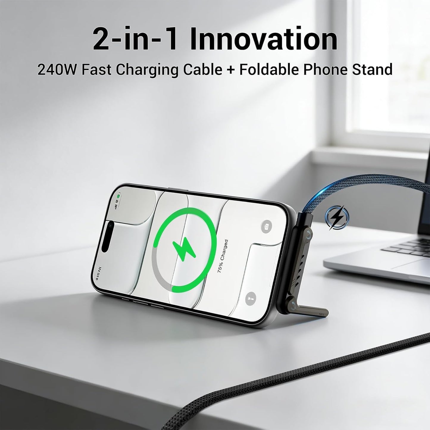 High Speed Type-C Cable With Invisible  Holder