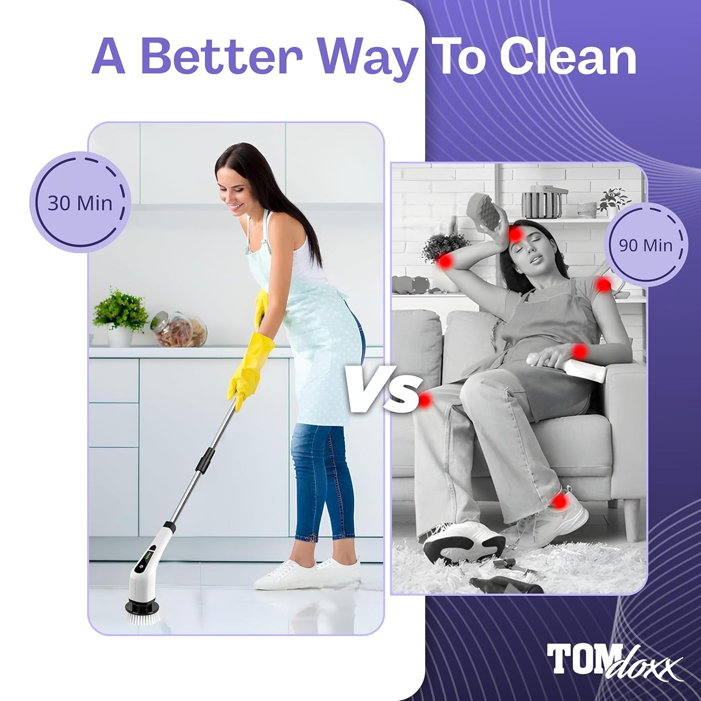 9 In 1 Cordless Electric Spin Scrubber Electric Cleaning Brush